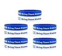 Bring Them Back Home Bracelet,Israel Silicon Flag Bracelet,Rubber Chain Bracelet Support Israel I Stand with Israel Jewelry,Jewish Hebrew Scripture Prayer Bracelet for Men Women, Silicone, no gemstone