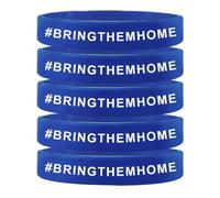 Bring Them Bracelet,Israeli Jewish Star David Wristband,Blue Rubber Israel Bracelet Jewe Israel I Stand with Support