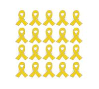 Bring Them Home Pin, Metal Yellow Cancer Ribbon Pin Israeli Hostage Pin Support Campaign Mental Health Awareness Pins Charity Event Gift, Prevention and Awareness Ribbon (Yellow -20pc)