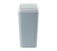 Bringer 15 L Swing Top Trash Can, Plastic Garbage Can with Lid, Blue | Waste Can with Swing-Top Lid, Compact Trash Can Fit Under Tables & Counters, Small Garbage Bin for Bathroom, Bedroom, Office