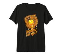 Bringin The Heat Softball Leopard Print Glove Fire Premium T-Shirt