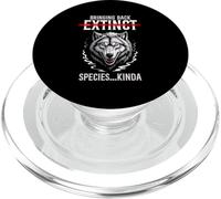 Bringing Back Extinct Species Kinda Dire Wolf Scientific PopSockets PopGrip for MagSafe