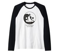 Bringing The Mind Home Yin Yang Yoga Meditation Lotus Pose Raglan Baseball Tee