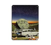 Bringing You The Moon Retro Poster Metal Tin Sign Chic Art Retro Iron Painting Bar People Cave Cafe Family Garage Poster Wall Decoration 12x16inch(30x40cm)
