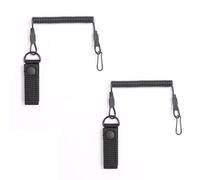 BringLucky 2Pcs Quick Rebound Secure Spring Lanyard Anti-Lost Spiral Spring Coil Keychain Elastic Spring Lanyard Tactical Coiled for Climbing Hiking Camping