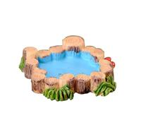 BringLucky Mini Fairy Garden Pond Vivid Well Printed Resin Water Pool Cute Fashionable Micro Landscape Decoration for DIY Craft Garden