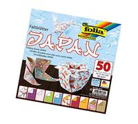 Bringmann Folia ornamental origami paper 80 g/m², 50 sheets in 5 designs, assorted, JAPAN 10x10cm, 10 x 10 cm