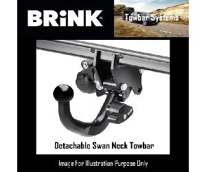 Brink Detachable Swan Neck Towbar For Suzuki Vitara SUV 2018 - 2024