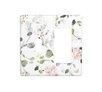 Brinkaloo Sage Green Eucalyptus Leaves Floral Combo Toggle Rocker Wall Plate Decorative Wildflower Flowers Light Switch Cover Faceplate Switchplate Electrical For Bathroom Kitchen