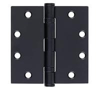 BRINKS Commercial - 4 1/2" Ball Bearing Door Hinge, Matte Black Finish - Smooth Opening and Closing for Light to Medium Weight Doors