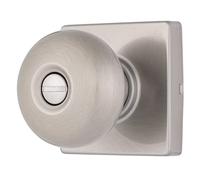 BRINKS - Contemporary Privacy Locking Interior Ball Door Knob, Satin Nickel - Designed for Sleek and Modern Homes and Blends Seamlessly with Interior Décor