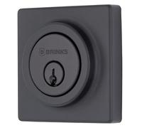 BRINKS - Single Cylinder Deadbolt Door Lock for Front Door - Home Improvement & Security - Keyed Entry, Pick Resistant - Matte Black