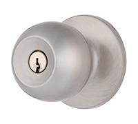 BRINKS - Transitional Keyed Entry Ball Door Knob, Satin Nickel - Designed for Traditional and Transitional Homes and Blends Seamlessly with Interior Décor