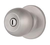 BRINKS - Transitional Privacy Locking Interior Ball Door Knob, Satin Nickel - Designed for Traditional and Transitional Homes and Blends Seamlessly with Interior Décor