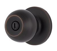 BRINKS - Transitional Privacy Locking Interior Ball Door Knob, Tuscan Bronze - Designed for Traditional and Transitional Homes and Blends Seamlessly with Interior Décor