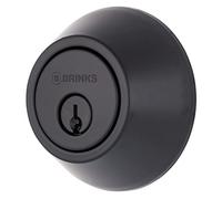 BRINKS Transitional Single Cylinder Deadbolt Lock, Door Lock Built for Residential Protection ANSI Grade 2 Security, Matte Black