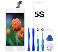 Brinonac for iPhone 5s/SE 2016 Screen Replacement White Touch Display LCD Digitizer Full Assembly Including Repair Tool and Screen Protector