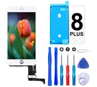 Brinonac Screen Replacement for iPhone 8 Plus 5.5 inch LCD Digitizer Touch Screen LCD Replacement Screen Frame Assembly Full Set with Tools and Screen Protector (White)
