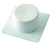 Brinox Adhesive Door Stop, See Description, Lacquer White, 2.1 x 4.5 x 4.5 cm