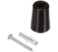 Brinox Large door stop with screw. 5x3.7x3.7 cm Black