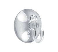 BRINOX Plastic Suction Cup Hooks, Clear, Diameter 30 mm (2 Unidades), 2