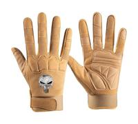 BRINSE Motorcycle Cycling Gloves Pun.ish-er, Bike Gloves Anti-Slip, Exercise Workout Gloves for Cycling Motorcycle Rowing, climbing(Yellow,M)