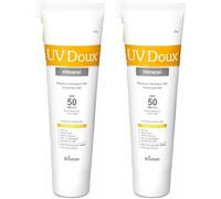 Brinton UV Doux SPF 50 PA+++ Mineral Based Sunscreen Gel Suitabe for All Skin Types With No White Cast Tinted & Water Resistant UVA/UVB Protection, 50g x Pack of 2