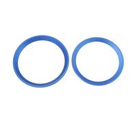Briny River 1 Set Car Front Rear Logo Decoration Cover Ring Compatible with BMW 3 series F30 F31 F34 F35 F80 M3 98x82mm/90x74mm (Blue)