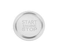 Briny River 1 Set Silver Car Start Button Cover Decorative Sticker Aluminum Ring + Cover Compatible with Audi A4 2009-2021
