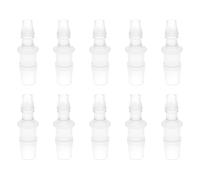 Briny River 10 Pcs 3/8 to 1/4 Inch Plastic Hose Inverted Hook Variable Diameter Straight Tube Pagoda Joint for Laboratories Gardens