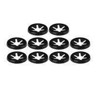 Briny River 100pcs 4mm 6-Teeth Starlock Washers Push On Clips 11.5mm OD Spring Steel for 4mm Shaft