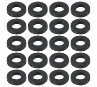 Briny River 100Pcs Tension Rod Washers Replacement Part ID 5mm OD 11mm 2mm Thickness Nylon Washers for Drum Tension Rods 5mm in Diameter, Black