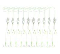 Briny River 10Pcs 10# Fishing Spring Feeder Hooks Bait Trap for Silver and Bighead Carp