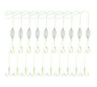 Briny River 10Pcs 11# Fishing Spring Feeder Hooks Bait Trap for Silver and Bighead Carp