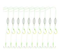 Briny River 10Pcs 12# Fishing Spring Feeder Hooks Bait Trap for Silver and Bighead Carp