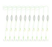 Briny River 10Pcs 8# Fishing Spring Feeder Hooks Bait Trap for Silver and Bighead Carp