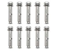 Briny River 10Pcs M8 x 60 Expansion Bolts 304 Stainless Steel External Hex Expansion Bolts for Guardrails Security Doors Awnings Air 9.5x12.7mm