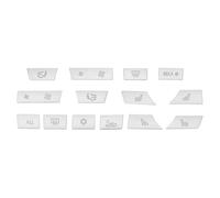 Briny River 14Pcs Center Control AC Air Button Cover Compatible with BMW 5 Series F10/F18 (2011-2016) GT F07 (2011-2017)