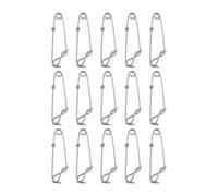 Briny River 15Pcs Long Line Clips Snap 2x80mm Stainless Steel Tuna Clips for Long Line Fishing Floats Sharking Tuna Fishing Crabbing Shrimping