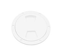 Briny River 1PC White 5 Inch Boat Inspection Hatch Cover Round Deck Hatch Cap with Detachable Cover Plate Pre-Drilled Holes for Marine Boat Yacht RV