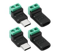 Briny River 2 Pairs 2Pin Terminal to USB Type-C Male/Female Adapter 15W 5V/3A for Mobile Phone Computer