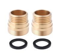 Briny River 2 PCS Brass Faucet Adapter M24 Male M22 Female to 1/2" Thread Suitable for Garden Irrigation