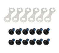 Briny River 2 Sets Bicycle 6 Hole Disc Bolts Safety Washer T25 Y8KT98010 Compatible with Shimano RT56 RT66