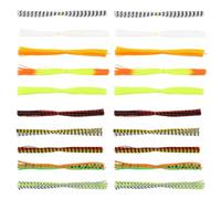 Briny River 20 Pcs Bundles 40 Strands Silicone Skirts Silicone Jig Skirts Replacement Part DIY Fishing Lure Making Supplies Soft Skirt for Spinnerbait Buzzbait Fishing Bass Jig Lures