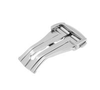 Briny River 20mm Buckle Band Clasp Stainless Steel Compatible with Omega Seamaster Planet Ocean, Silver