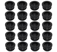 Briny River 20Pcs 19mm Drill Hole Silicone Rubber Grommets 3/4 Inch Top Hat Grommet for Automotive Firewall Cable Hole Plugs Wires Protection