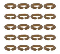Briny River 20Pcs C-Clips Carp 3lb Fishing Clip for Making Explosive Hook Sub-Line Connection 7.3x1.4mm