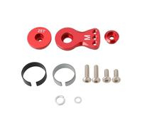 Briny River 25T Aluminum Alloy Safety Arm for RC Car Servo Control 1/10 1/8 and 1/12 (Red)