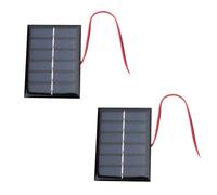 Briny River 2Pcs 0.3W 3V Polycrystalline Silicon Solar Panel 65 * 48mm for Cameras Toys Electronic Sevices with 15cm Cable