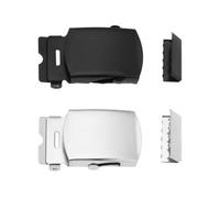 Briny River 2pcs 1.25" Military Metal Sliding Web Belt Buckle 35mm Military Style Belt Buckle Metal Military Style Webbing Belt Clasp Buckles for 32mm Belt
